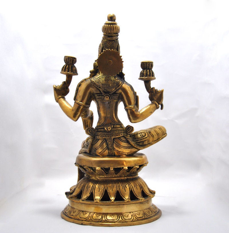 Thumbnail: Goddess Maha Lakshmi devo chola style brass statue