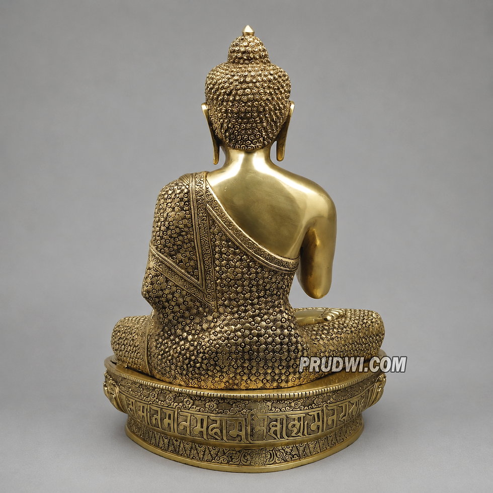 Thumbnail: Gautama Buddha blessing statue made of super fine brass