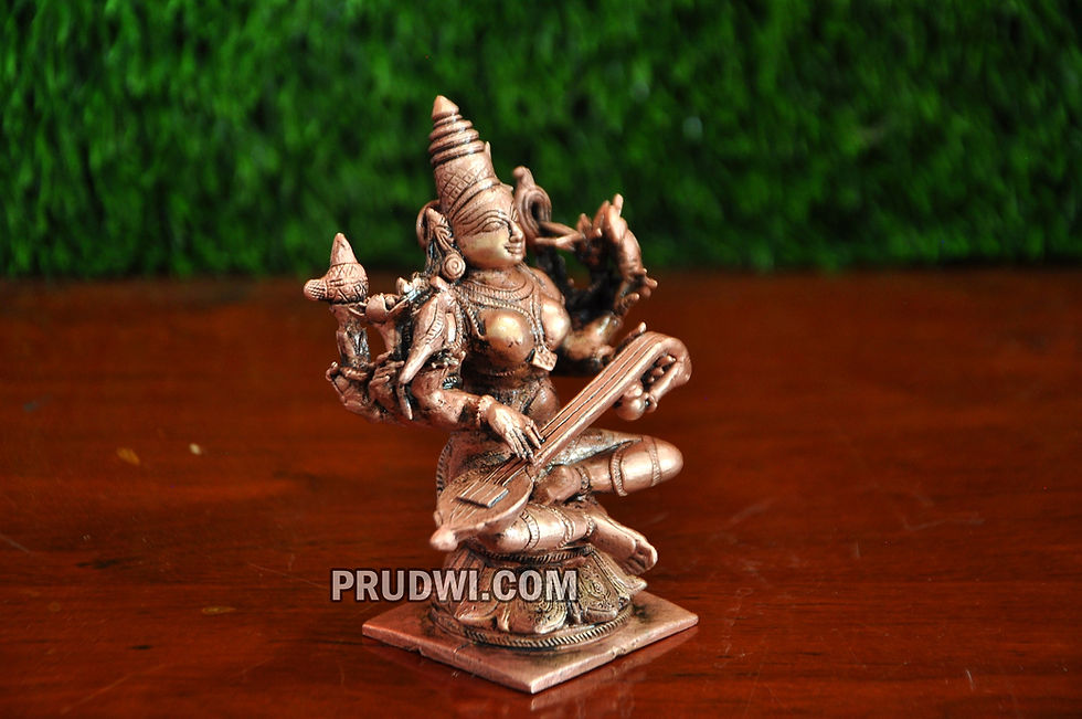 Thumbnail: Rajashyamala devi- Matangi copper idol