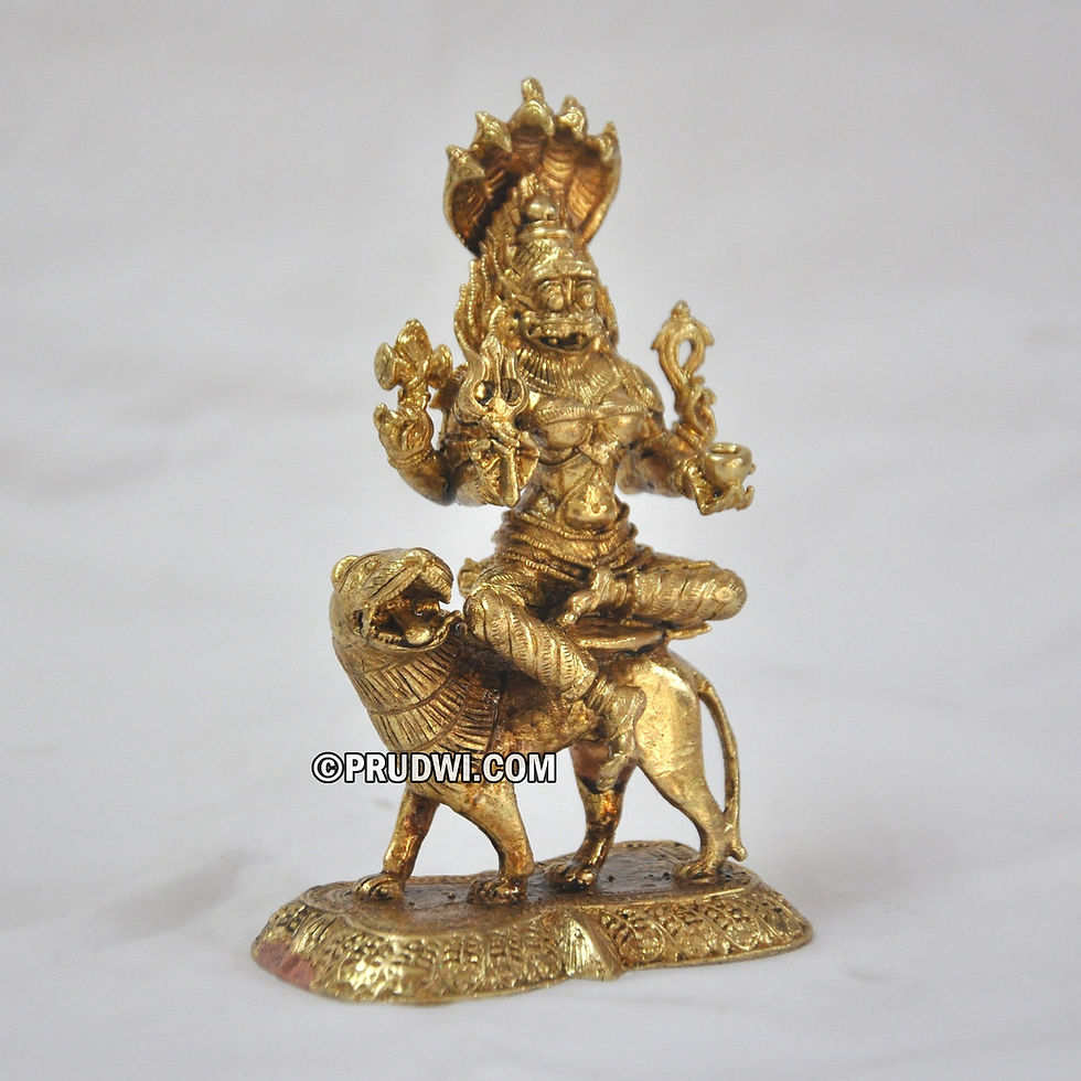 Thumbnail: Panchaloha Pratyangira devi idol for home pooja
