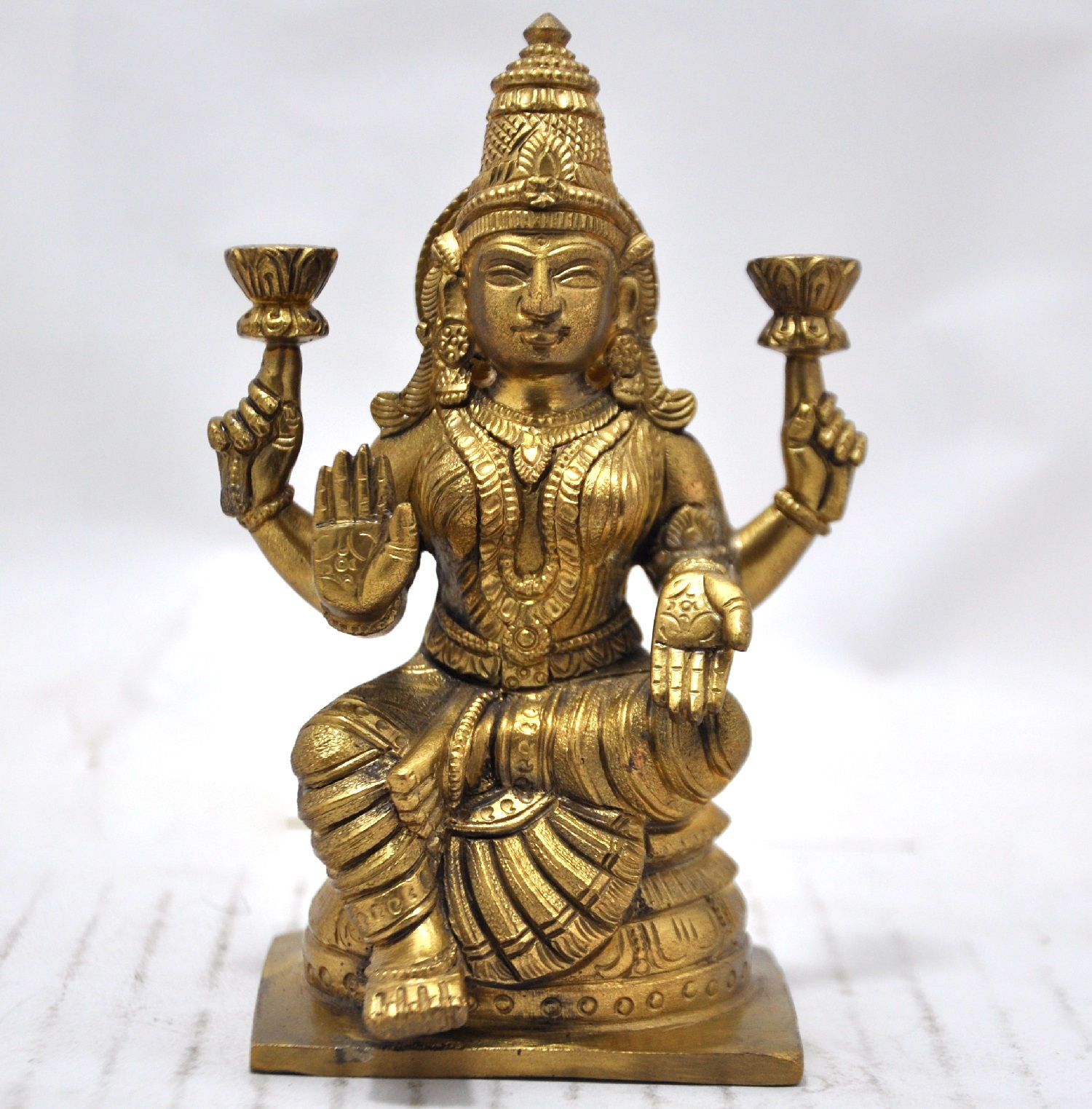 Goddess Mahalakshmi devi bronze small idol