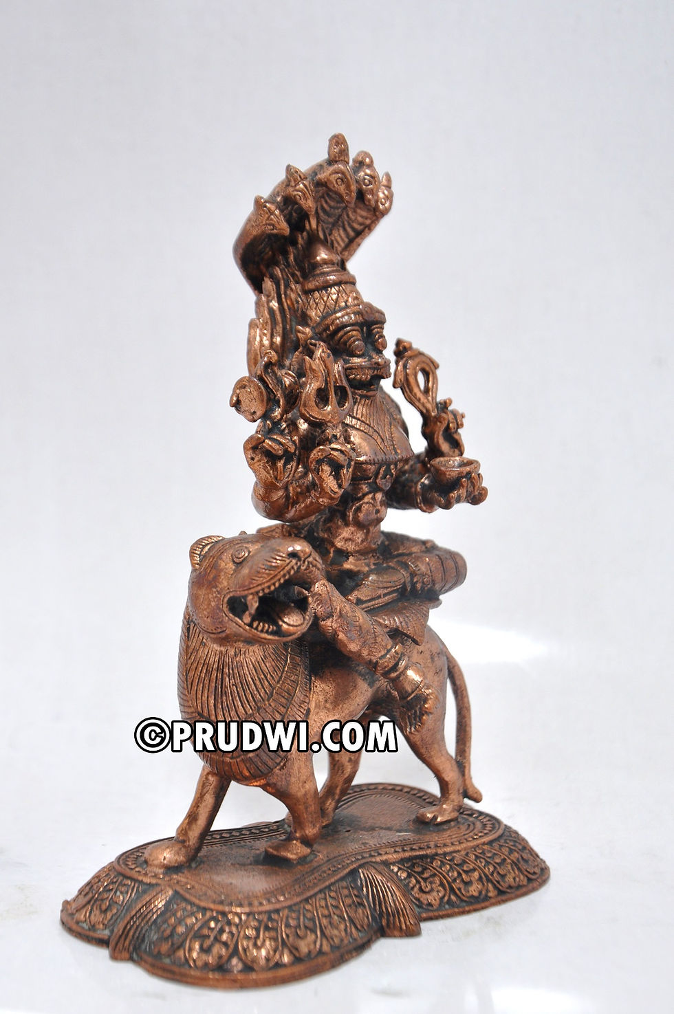 Thumbnail: Pratyangira devi copper idol exclusive model by prudwi arts and crafts