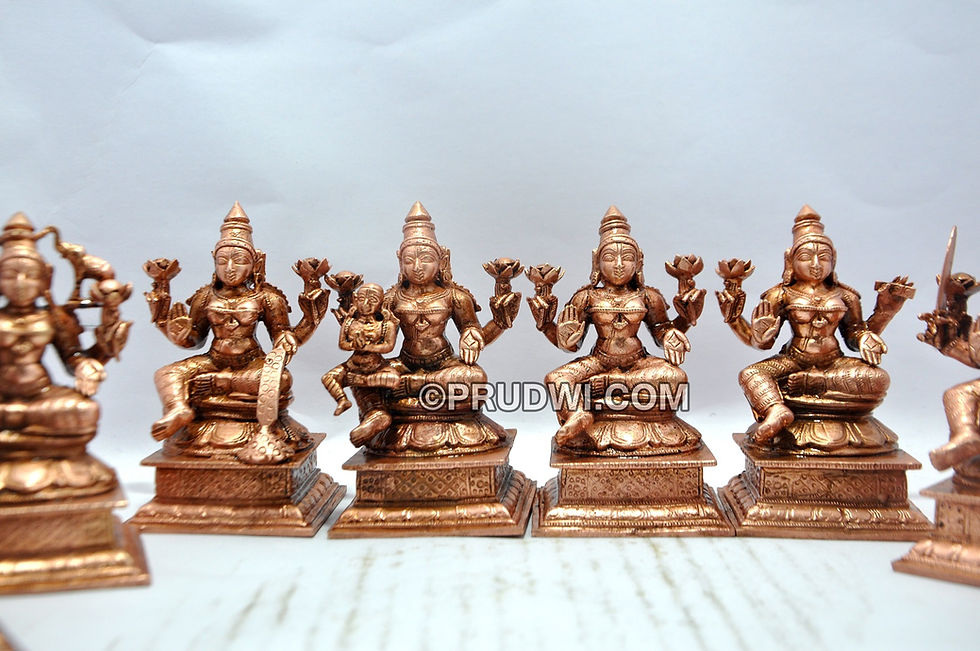Thumbnail: ashtalakshmi idols made of pure copper by prudwi arts