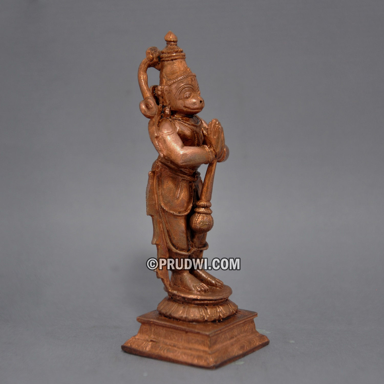 Copper lord hanuma holding gadha