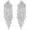 Thumbnail: Multi Line Rhinestone Fringe Post Earrings