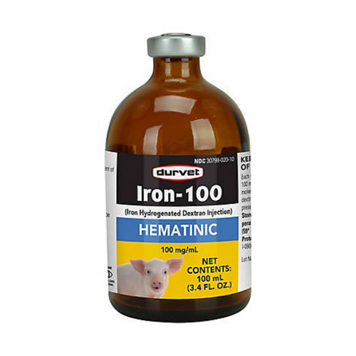 Iron Dextran 100mg 100mlDurvet widdesfeedfarmsupply