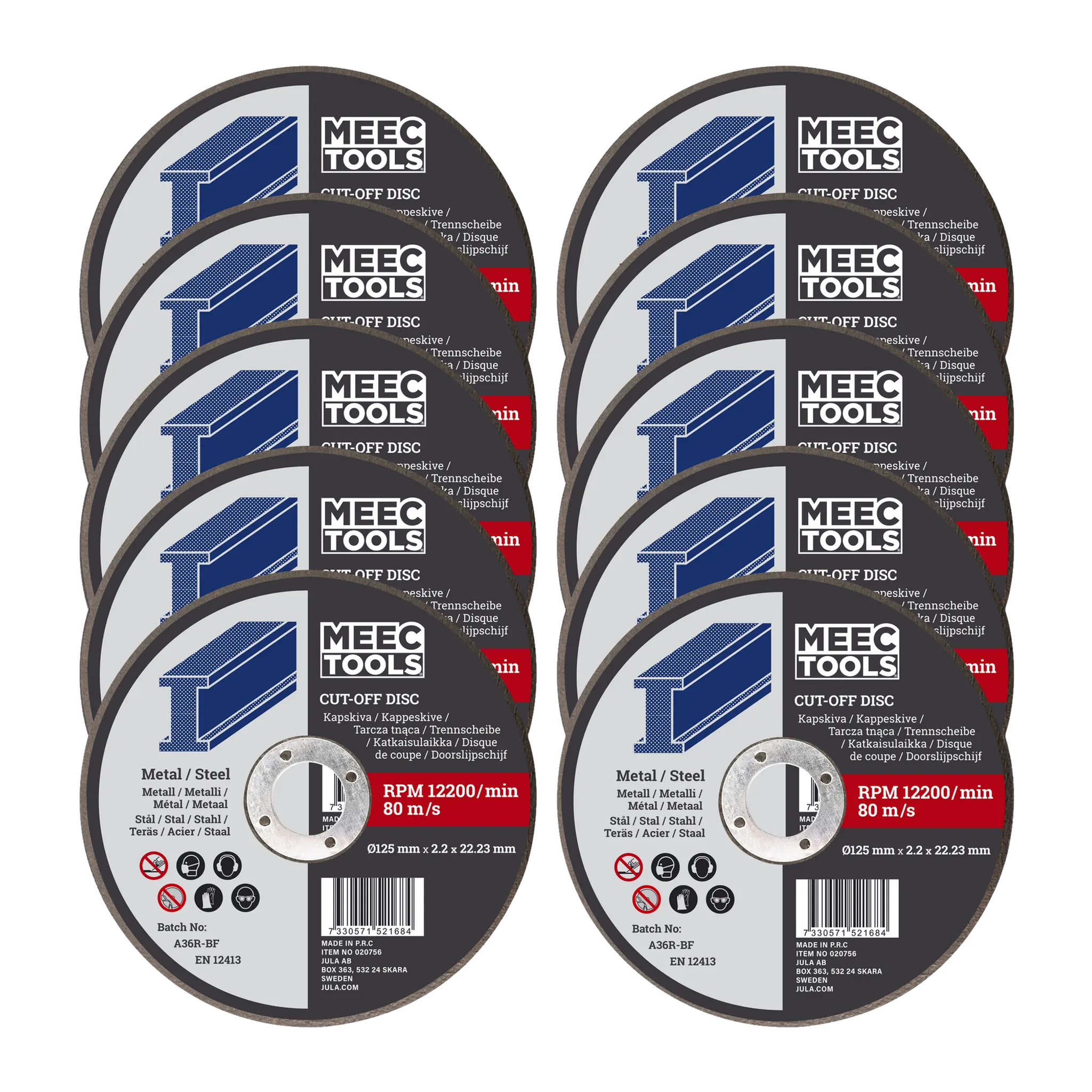 Kappeskiver 10-pk Ø125 mm