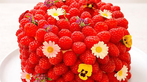Raspberries cake