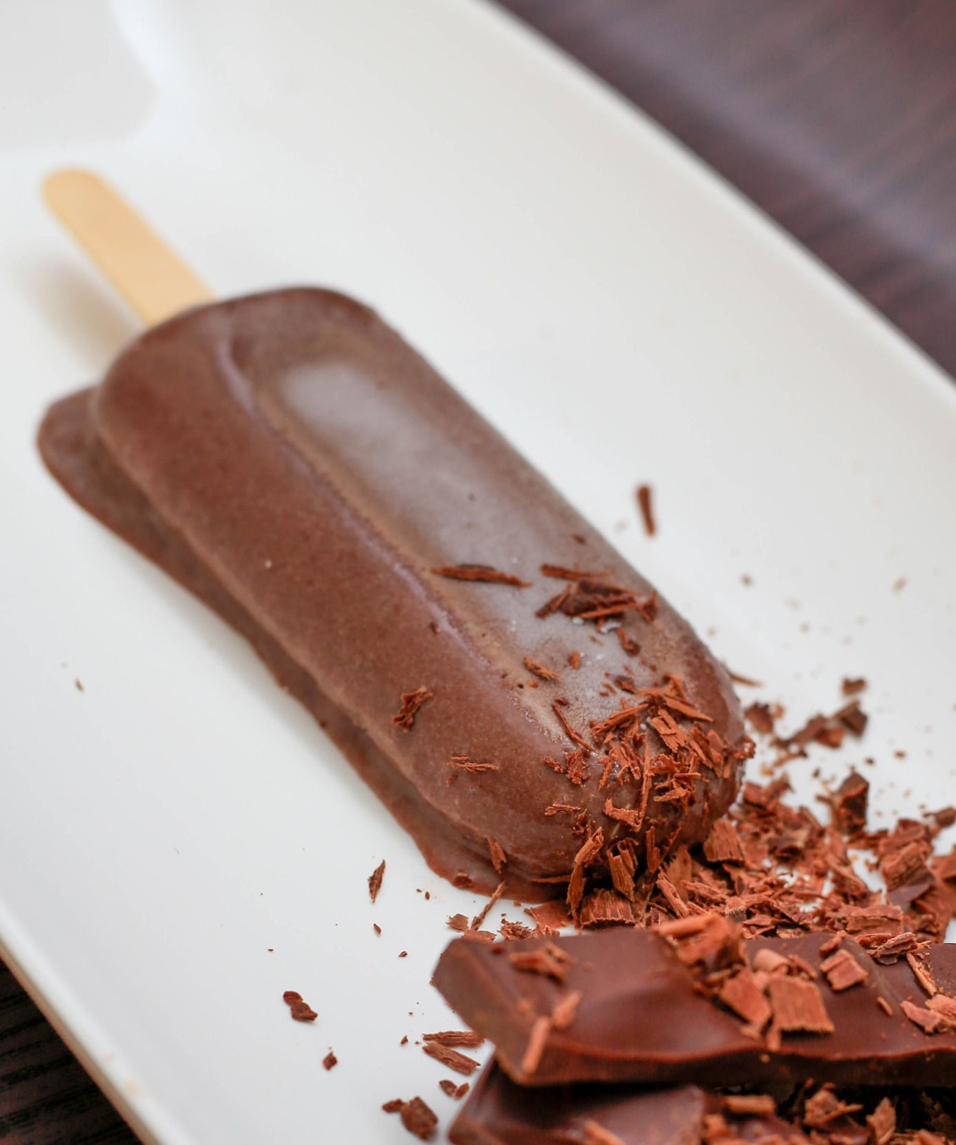 Picolé de chocolate
