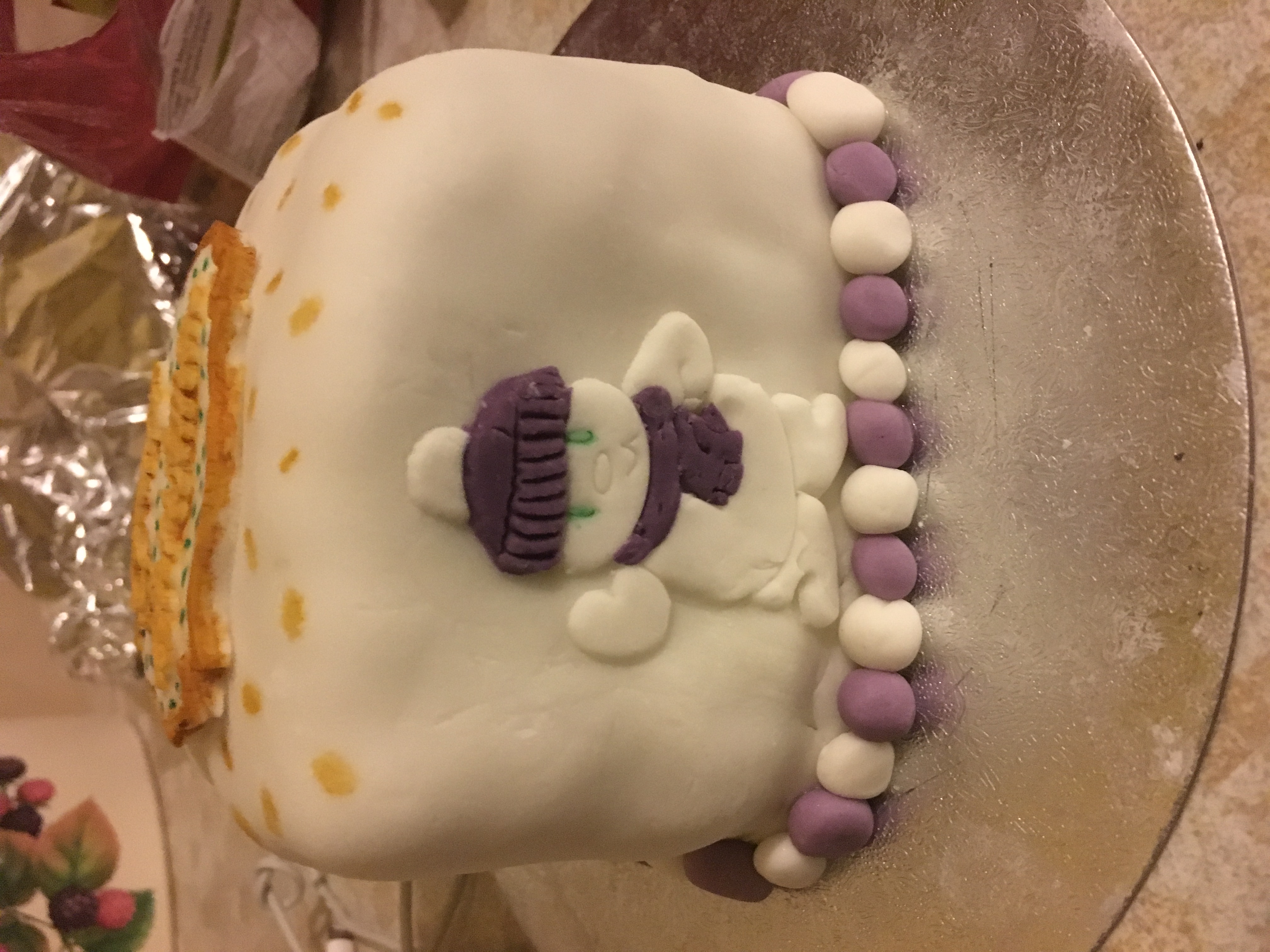 Mini Christmas Cake 2 (Fruit) - Side