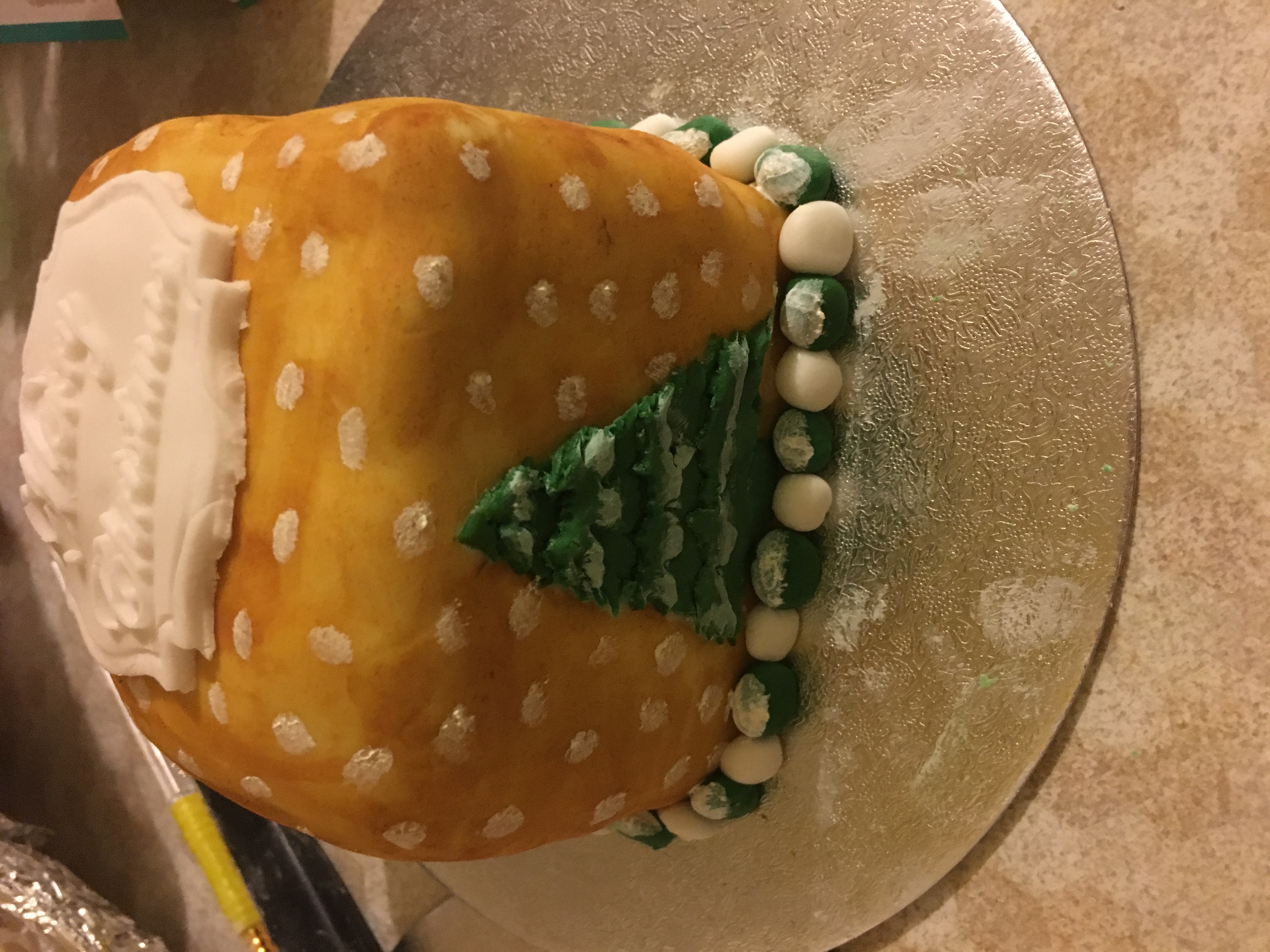 Mini Christmas Cake (Fruit) - Side