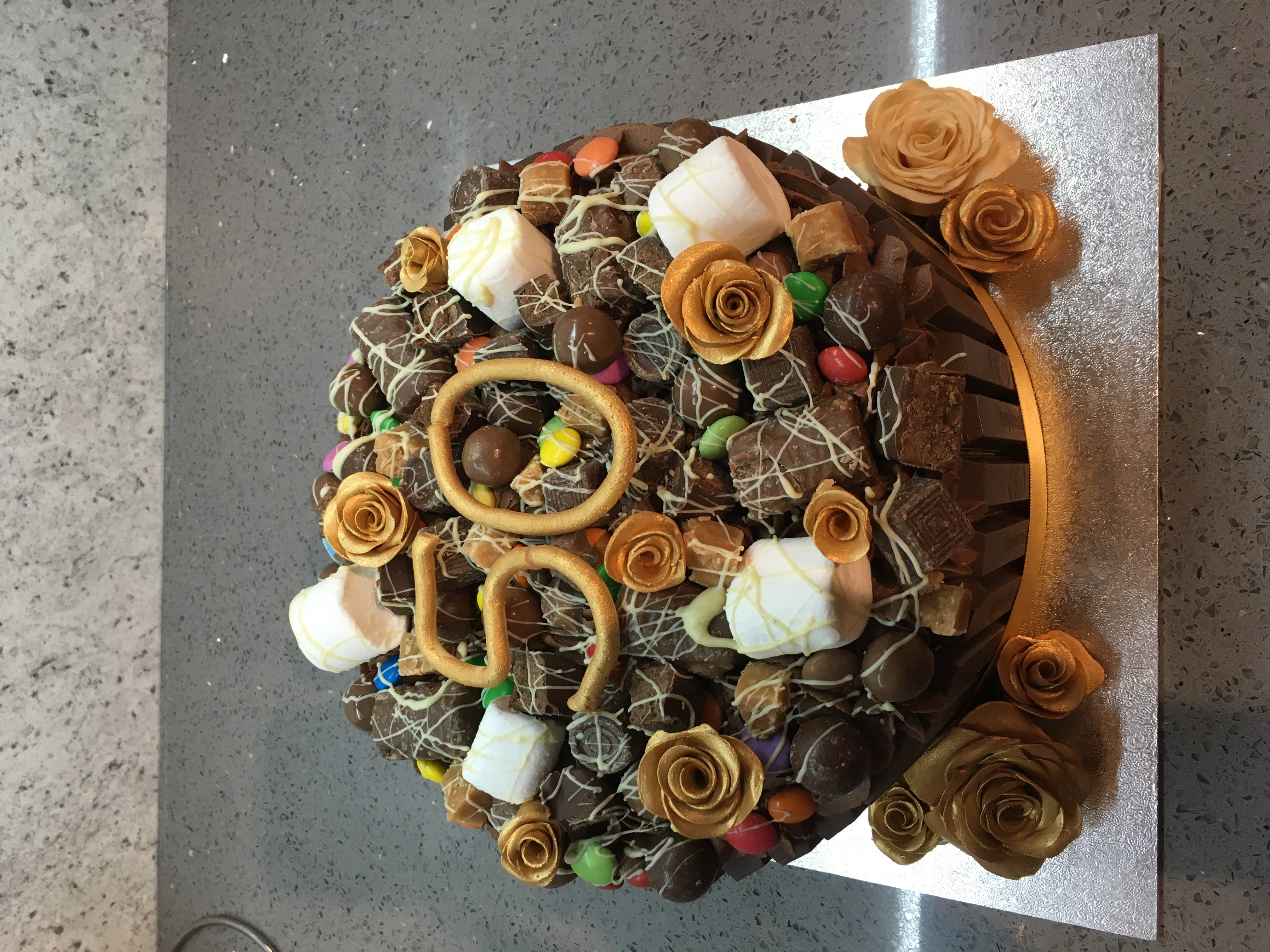 Golden Anniversary Cake (Chocolate)