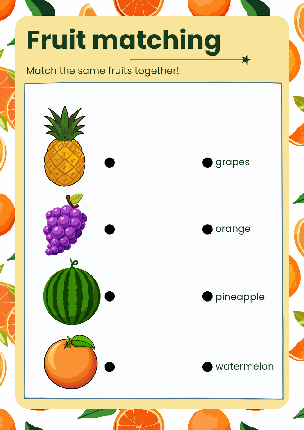 Preschool fruit and food worksheets with apples, bananas, grapes, and colorful learning activities including counting, matching, and coloring exercises.