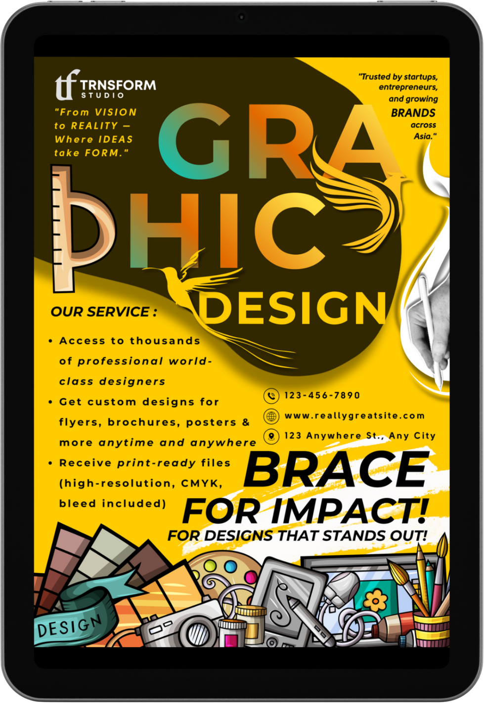 Poster design with structured layout and clear information hierarchy