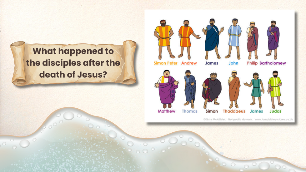 Presentation design for a Christian youth fellowship illustrating courage and faith through the “out of the boat” concept and visual storytelling