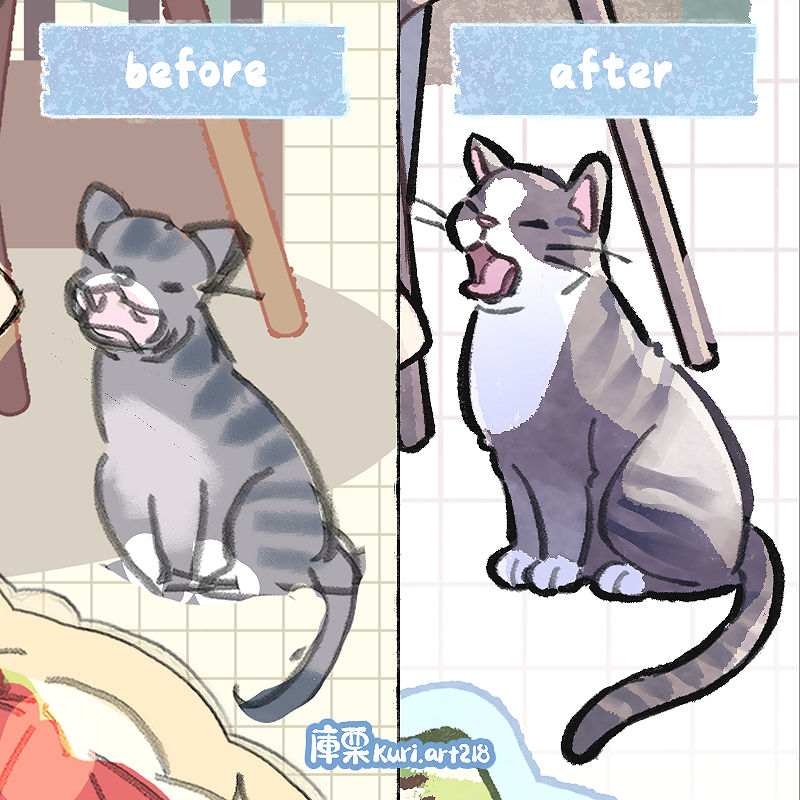 貓貓的BeforeAfter