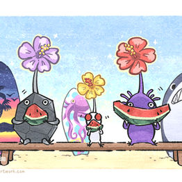 衝浪板皮克敏吃西瓜