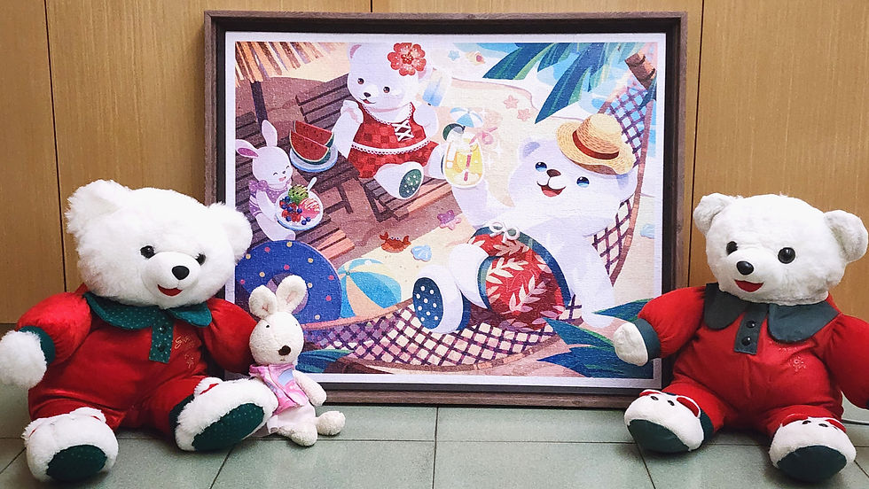 主角們與拼圖合照