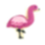 Decorated flamingo cookie