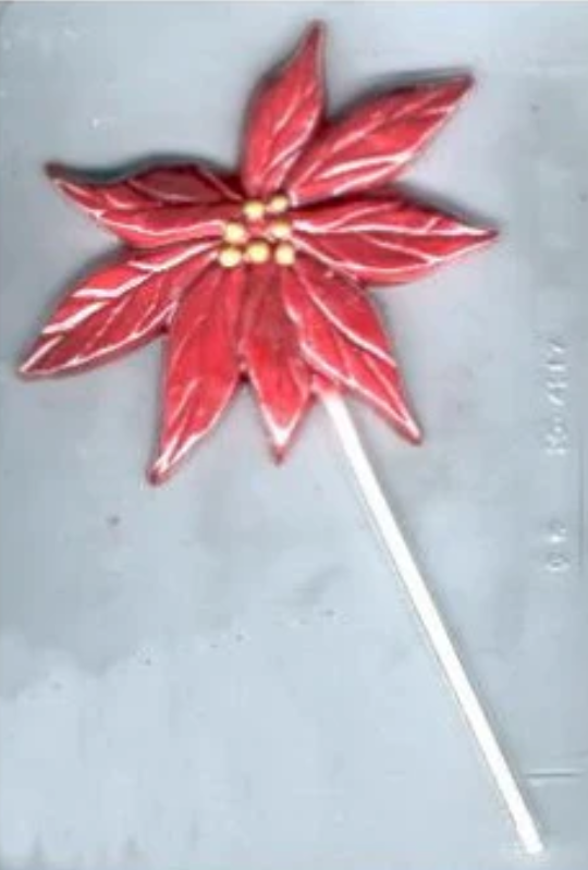 Large Poinsettia Sucker Chocolate Mold