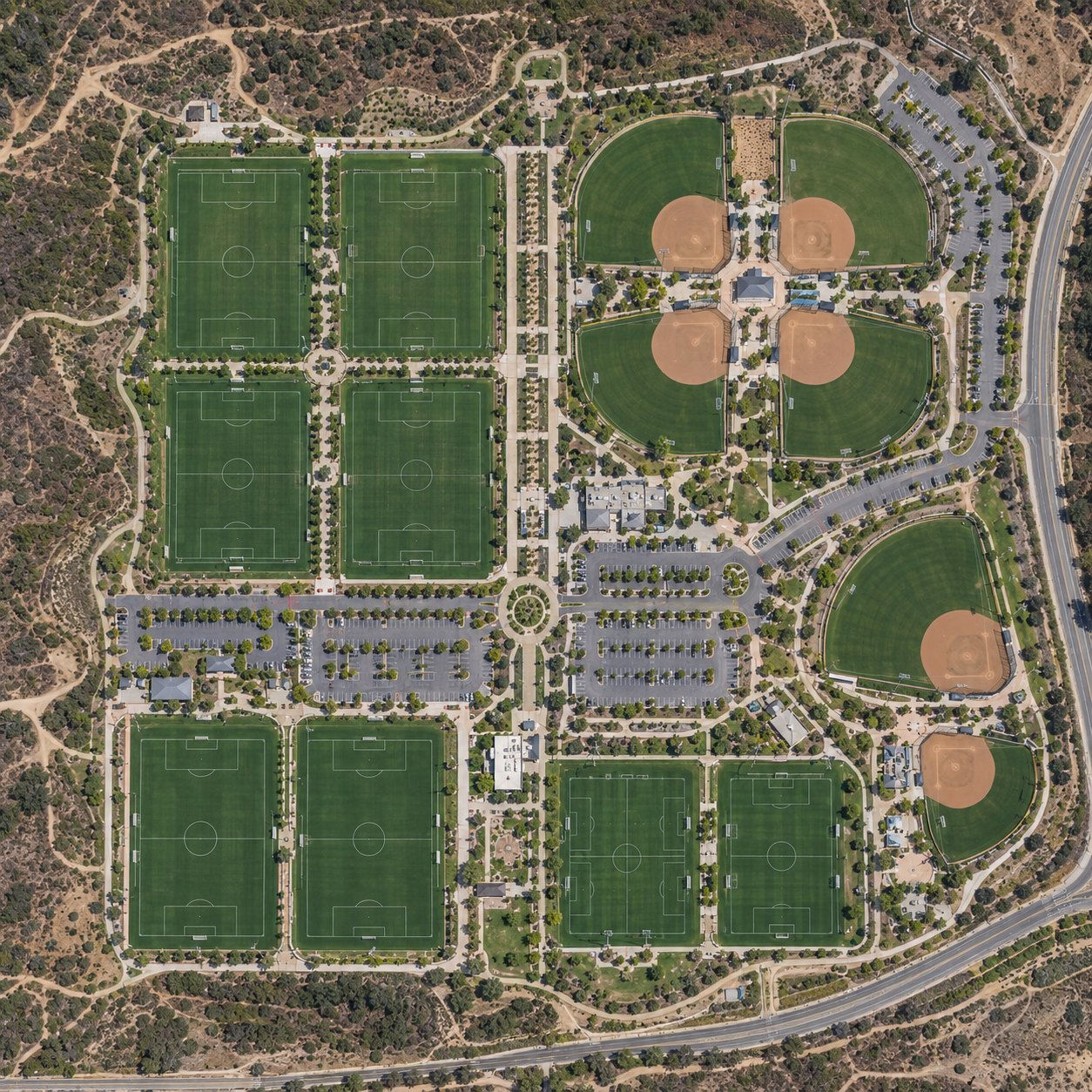 Aerial capture of a sports park