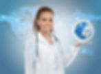 Travel nursing concept. Yong doctor hold
