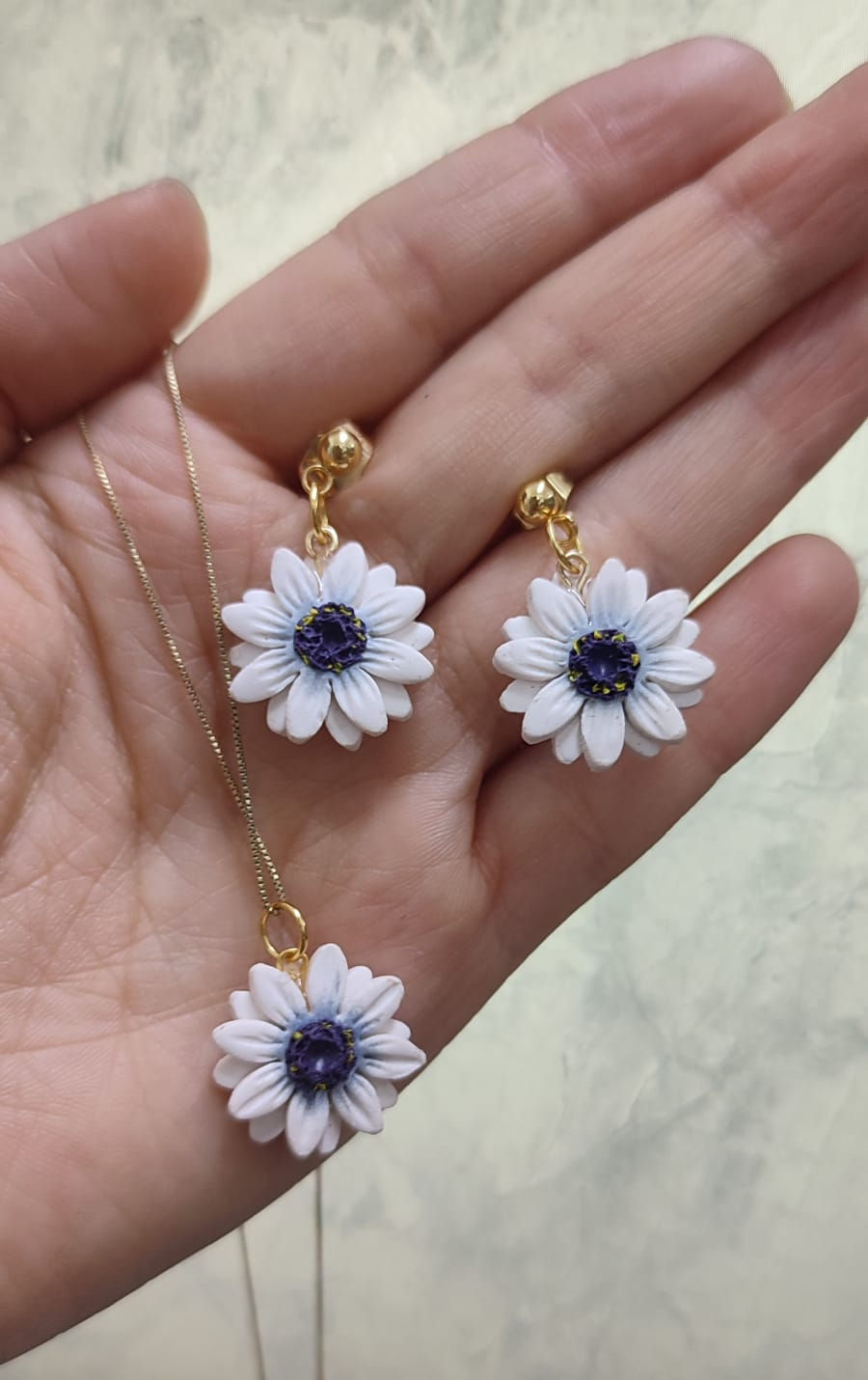 Miniatura: Combos aretes y collar