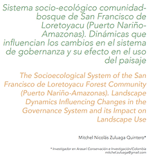 Sistema socio-ecológico comunidad-bosque de San Francisco de Loretoyacu (Puerto Nariño- Amazonas)