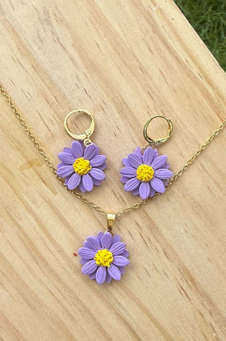 Miniatura: Combos aretes y collar