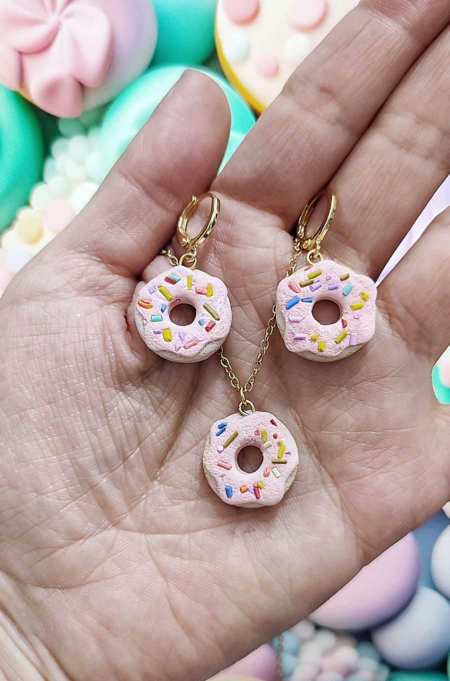 Miniatura: Combos aretes y collar