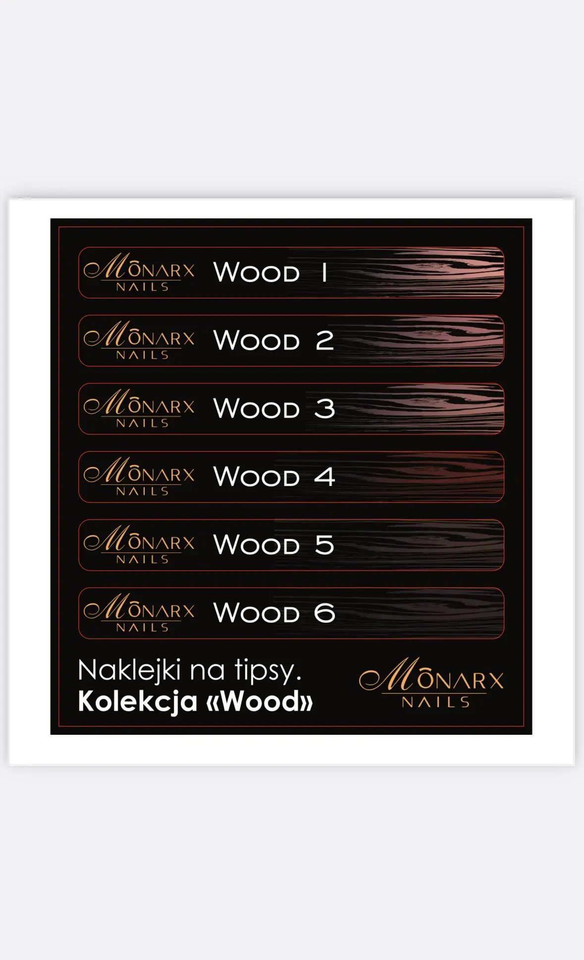 Aufkleber für Tips / Kollektion WOOD