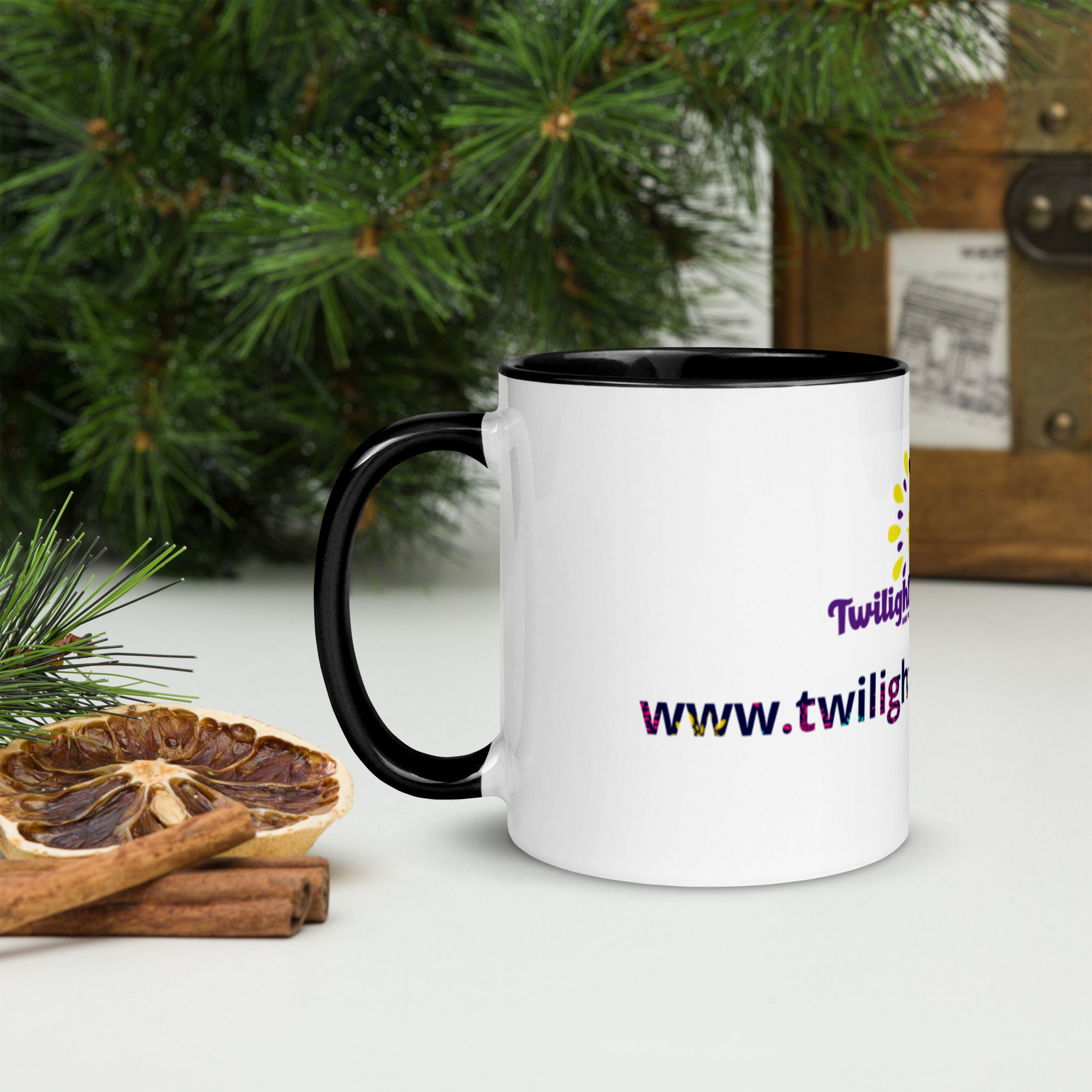 Twilight splash mug with colour inside