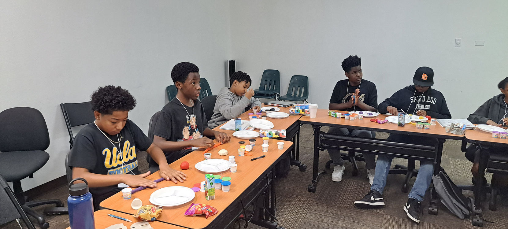 Students participating in a STEM activity
