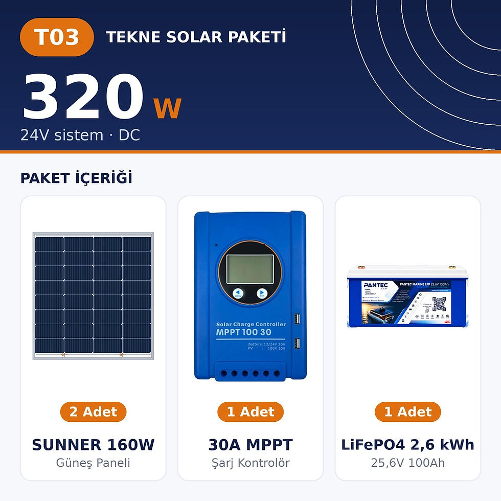T03 · DC · 320 W · 24V · 2,6 kWh