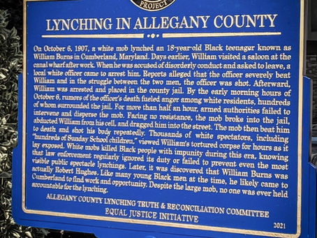 Dedicating the Allegany County Historical Marker