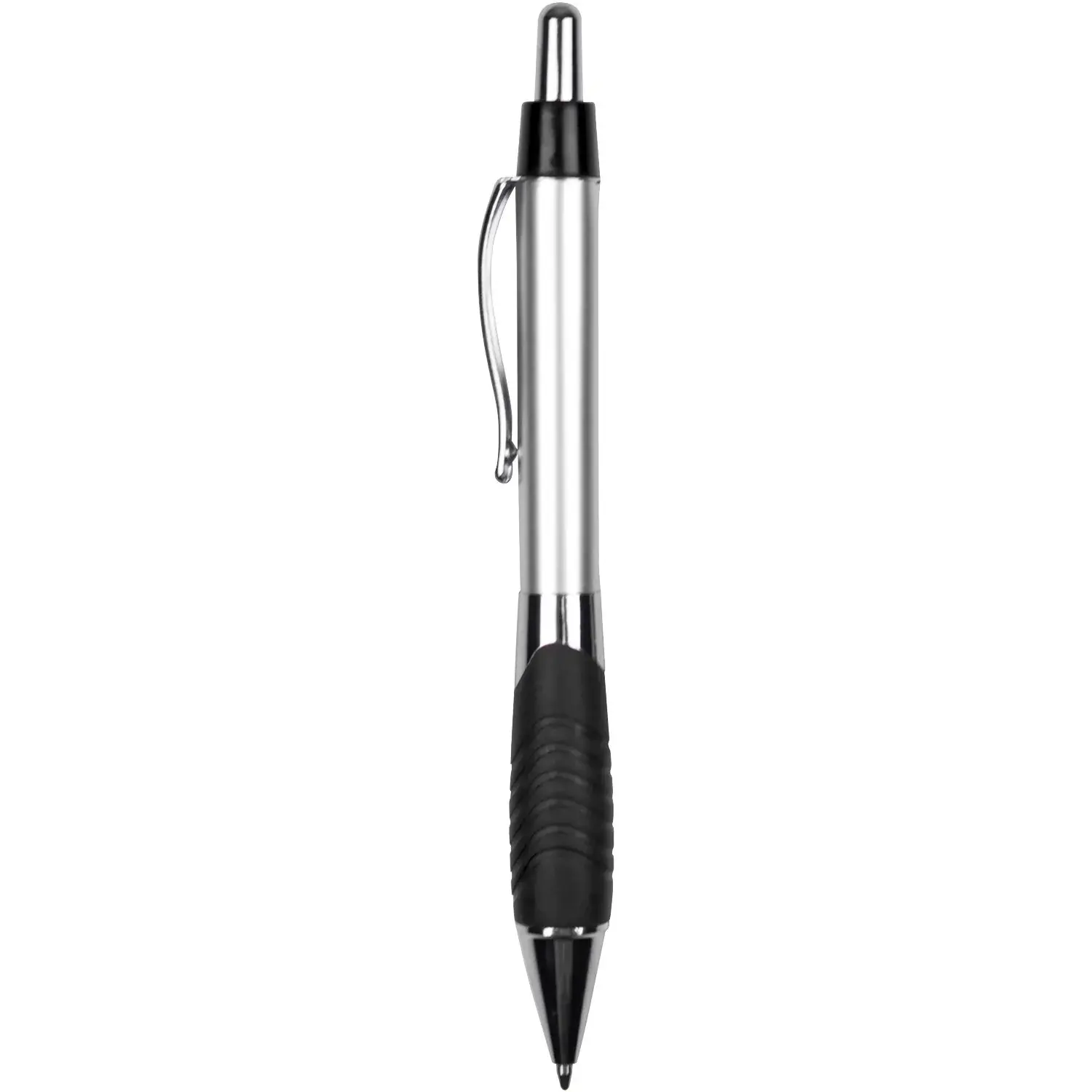 Wolverine Pen, retractable, rubber gripper, silvertone