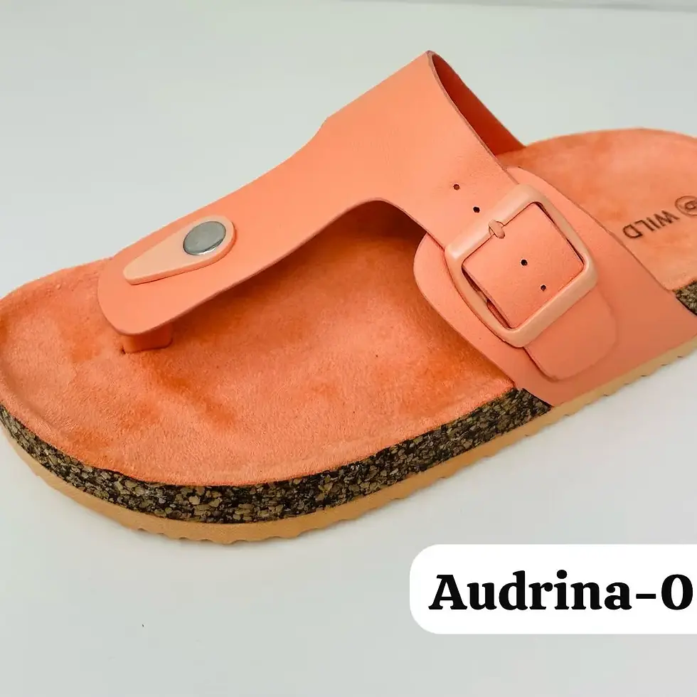 Thumbnail: Wild Diva AUDRINA-05B Women Cork Sole Buckle Thong Sandals
