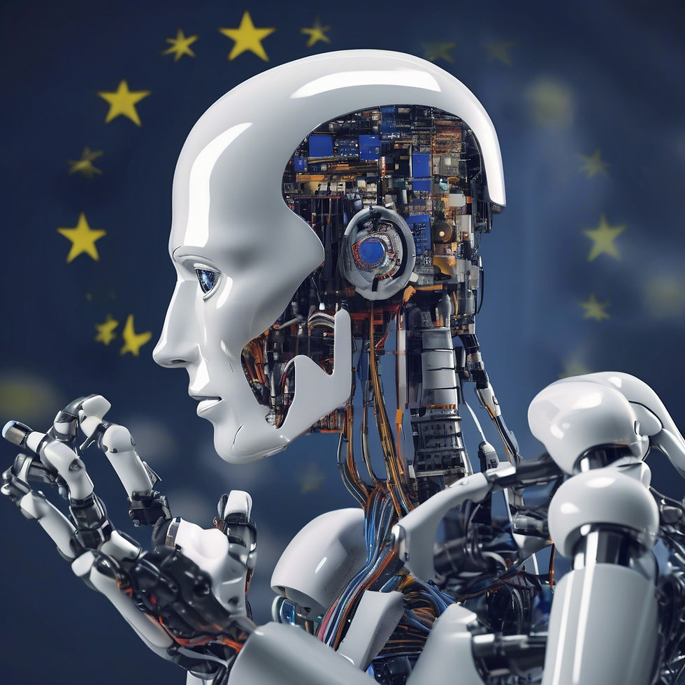 EU defining perimeters of AI while AI explores new frontiers - AI Generated Image