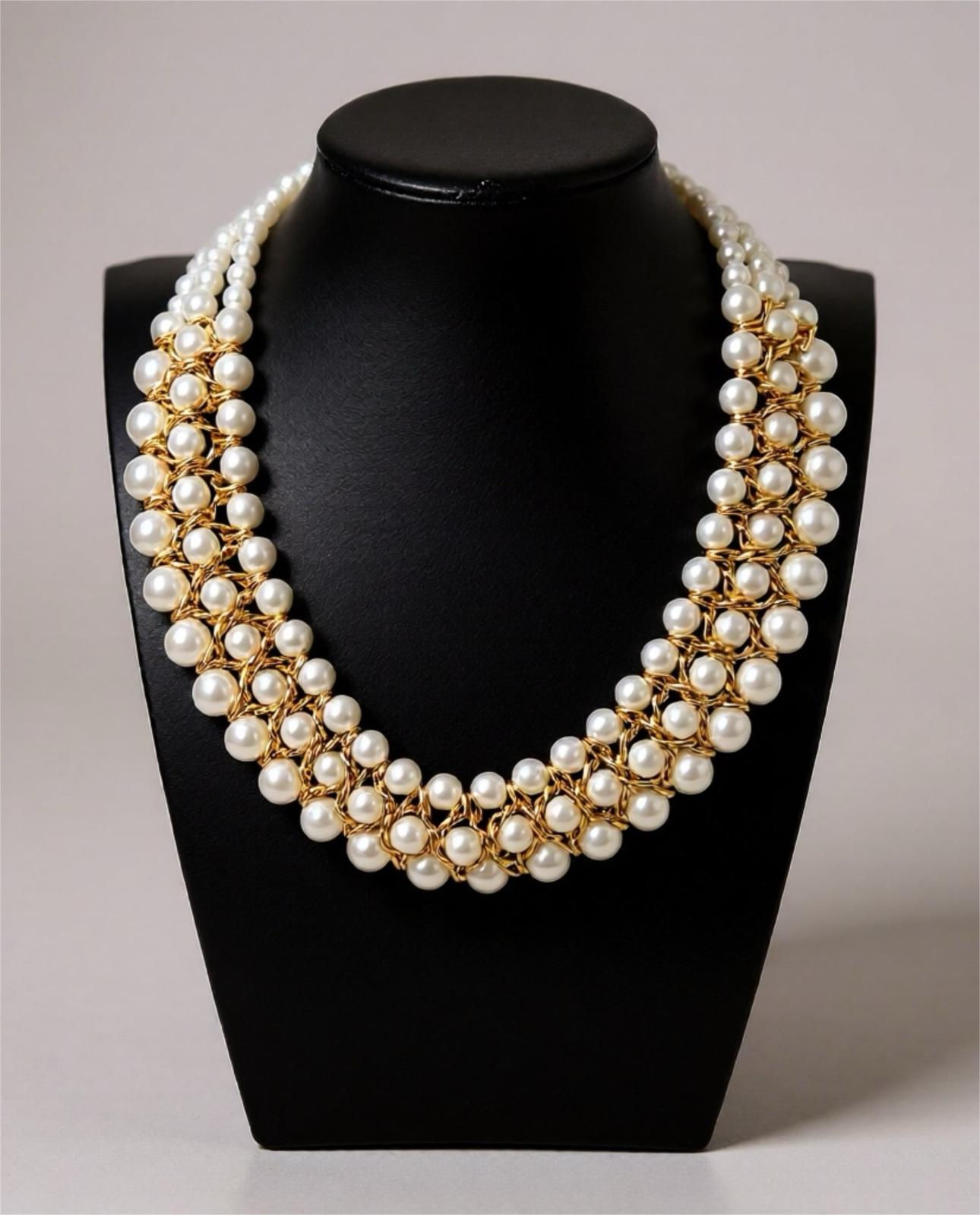 Classic Triple Pearl Necklace