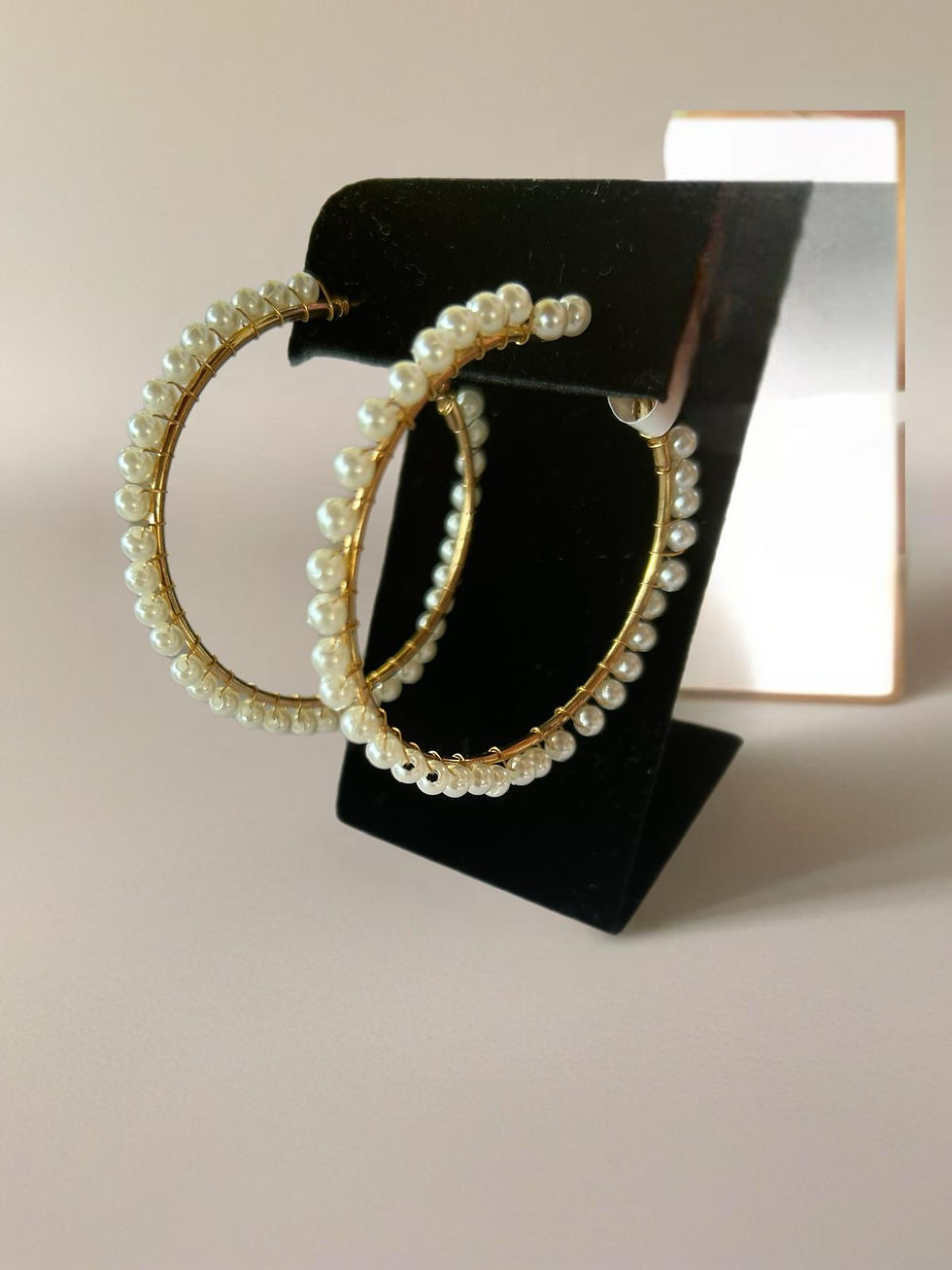 Classic Pearl Hoop Earrings
