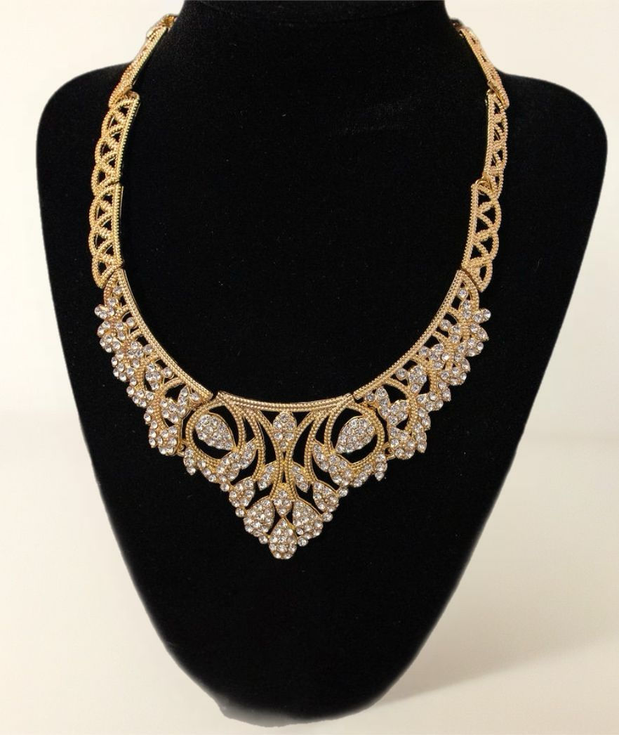 Elegant Gold Statement Necklace Set