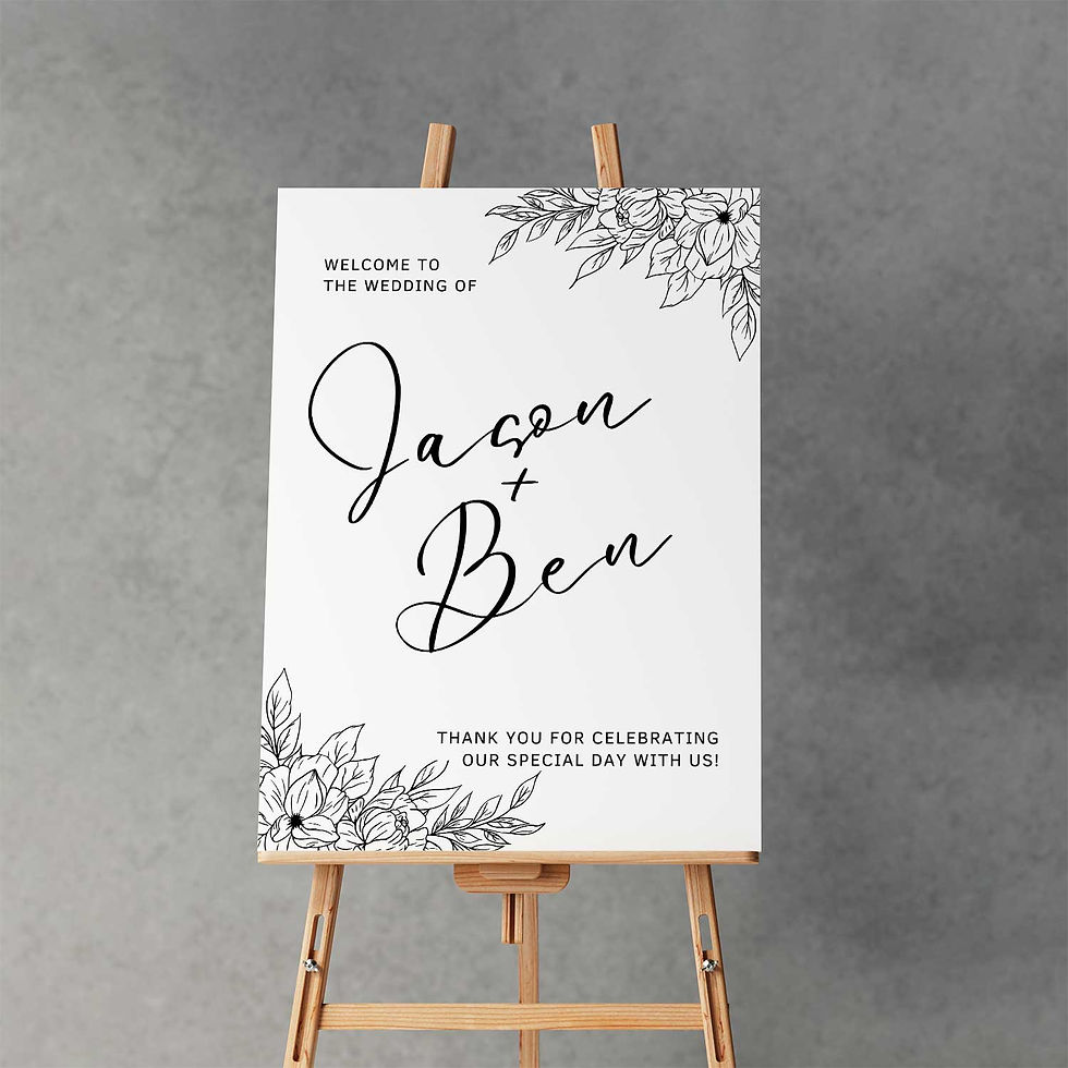 Wedding Welcome Sign - P40