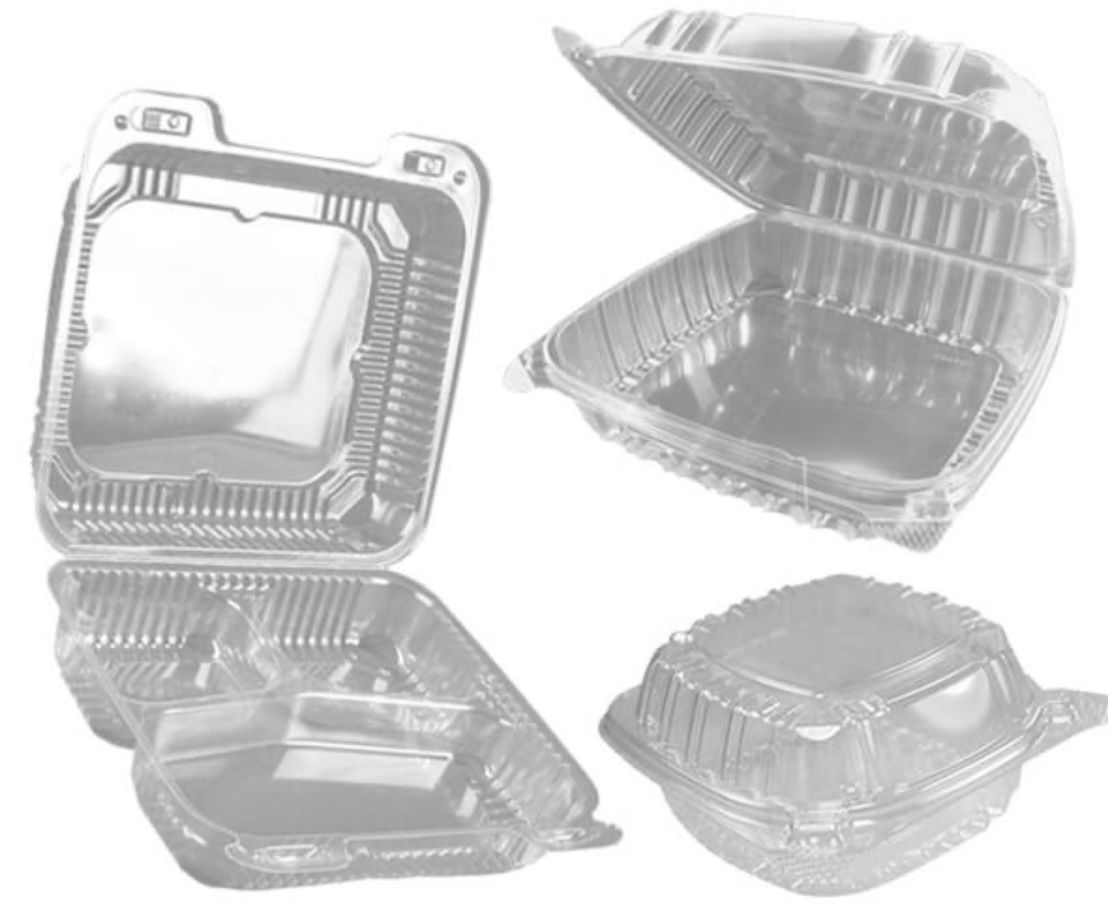 Clear Hinged Plastic Lid  8"