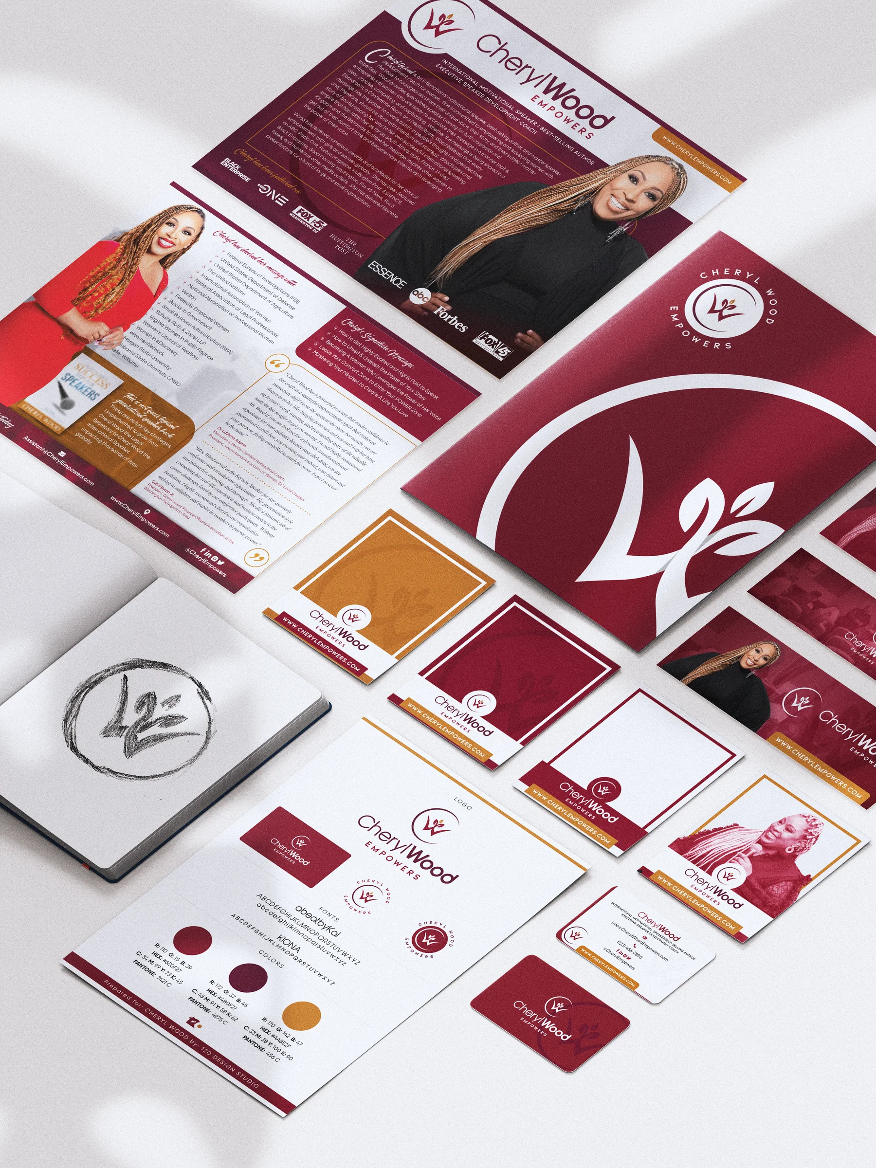 Cheryl Wood full branding layout