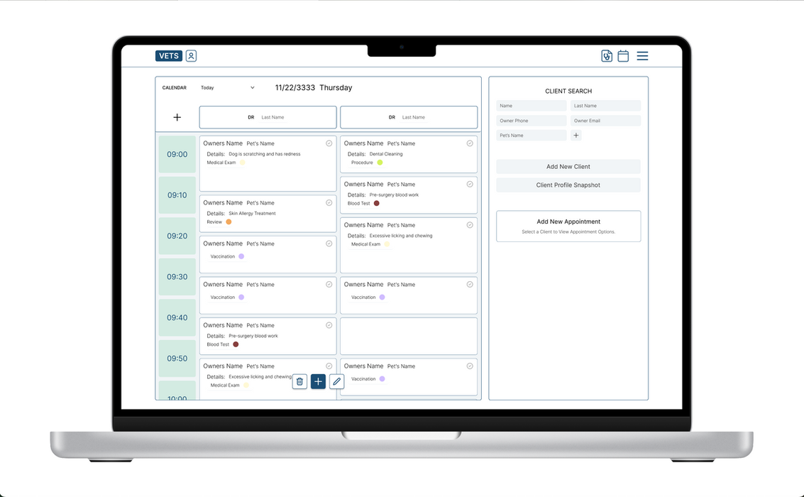 Calendar page-  Default view