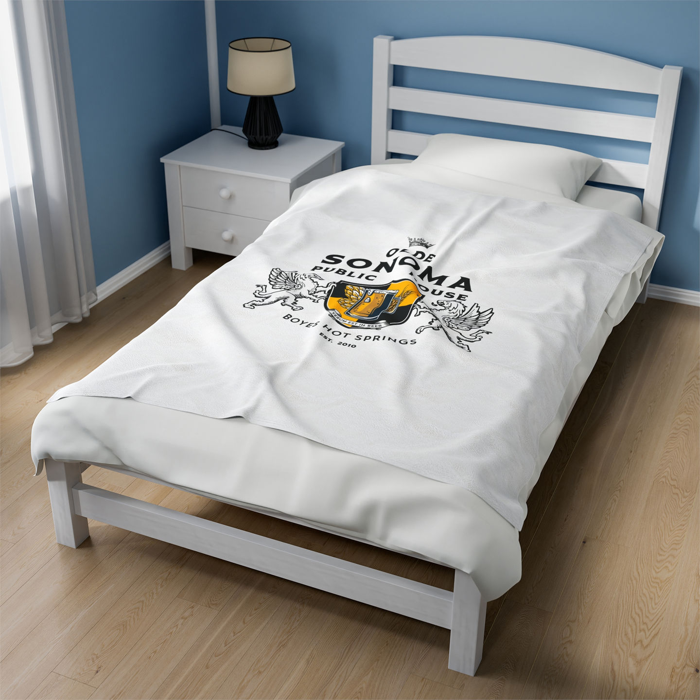 osph blanket on bed