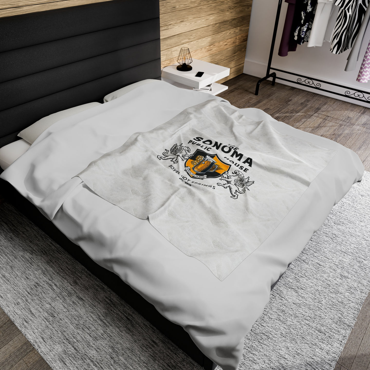 osph blanket on bed