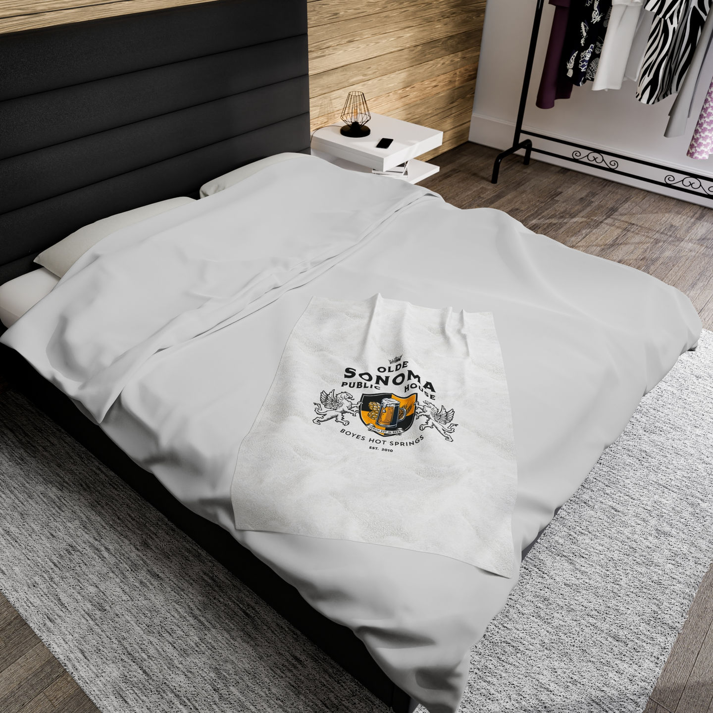 osph blanket on bed
