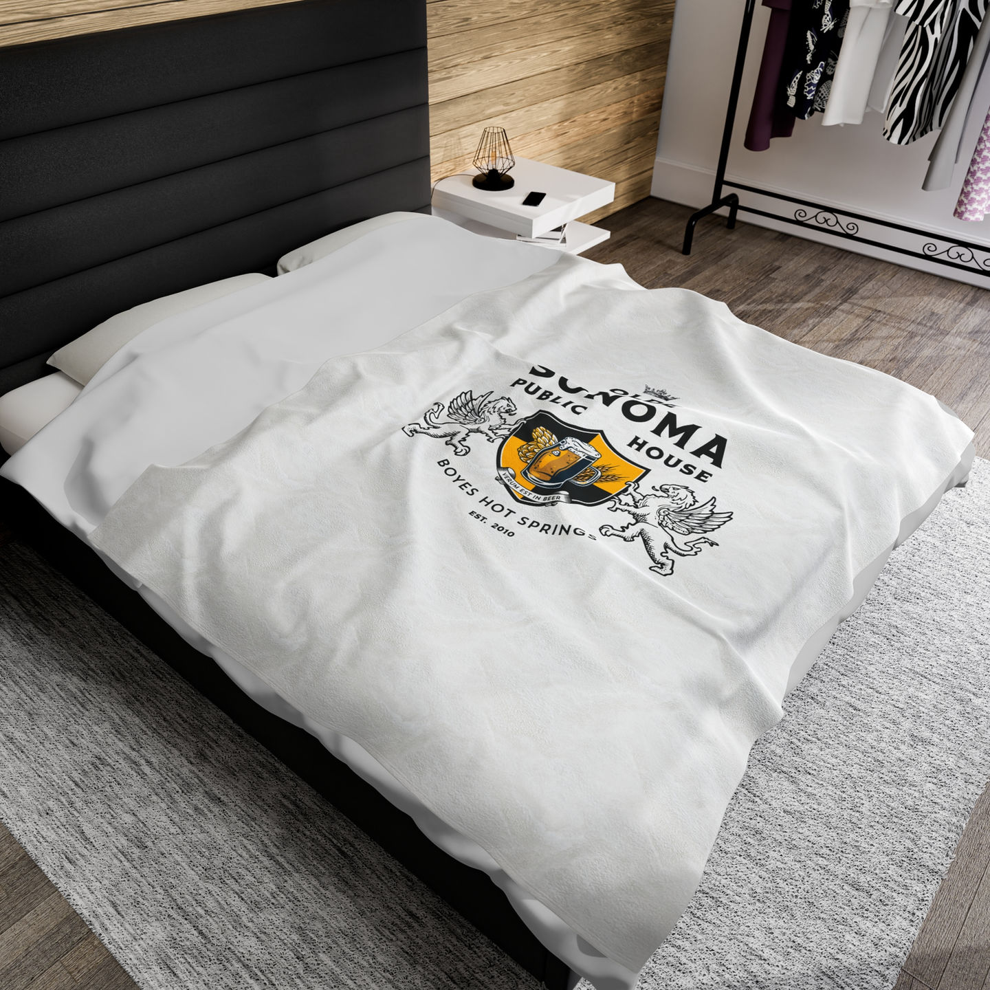 osph blanket on bed
