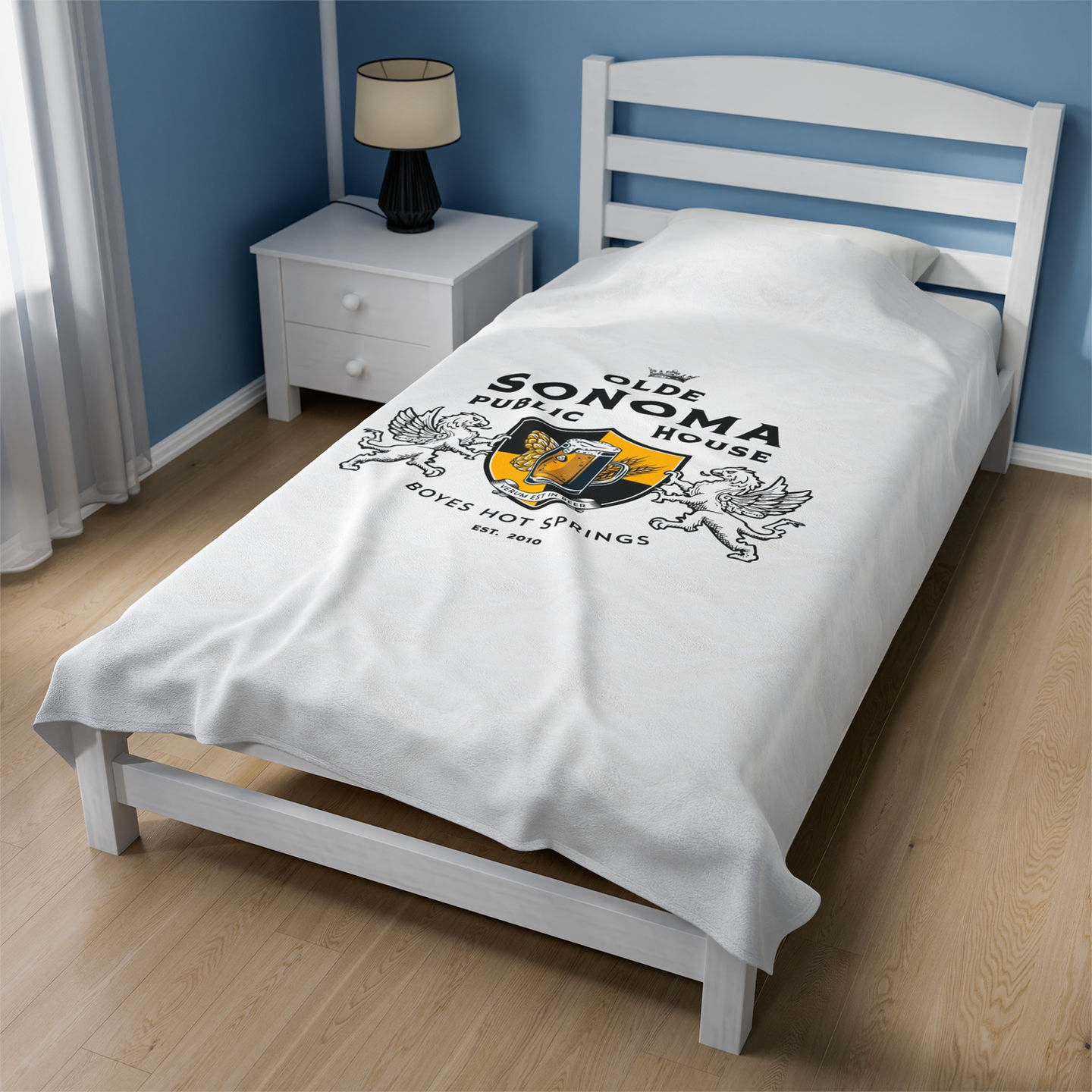 osph blanket on bed